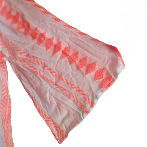 NWT | White Neon Swim Coverup Goa‎ Beachwear Kaftan Boho Tribal Pattern sz S - Picture 5 of 5